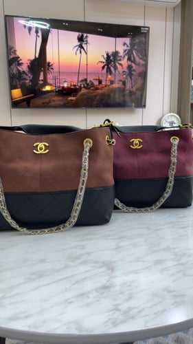 شنطة شانيل _ بني محروق