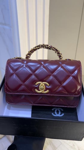 شنطة شانيل _ عنابي