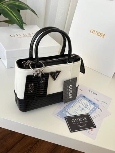 شنطة جيس _ أسود وبيج فضي