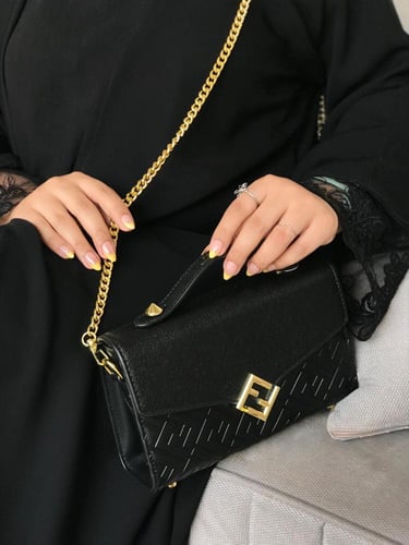 شنطة فندي _أسود مع ذهبي
