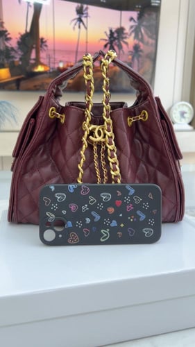 شنطة شانيل _ بني محروق