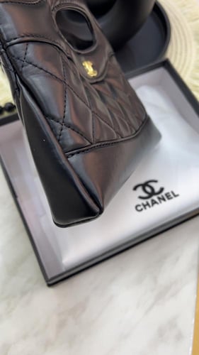 شنطة شانيل _ أسود ( سير ثابت)