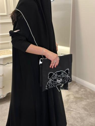 نص كلوش مع اكمام استرتش