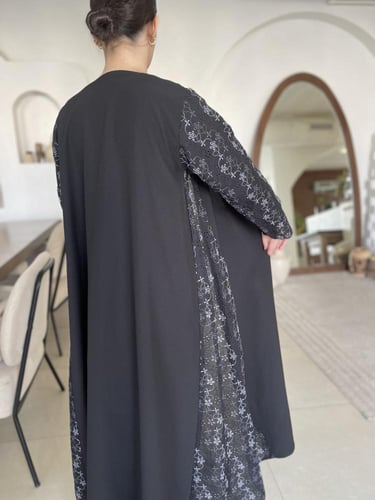 نص كلوش مع راكة ( أسود ورمادي)