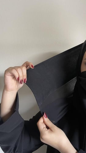 عرض طرحة مبطنة ربع قطن + نقاب