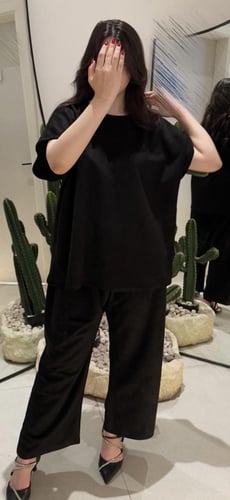 شامواه نص كلوش مزين بالصوف صنع يدوي