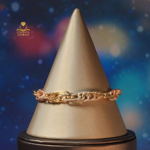 اسوارة 3 ألوان ذهب عيار 18