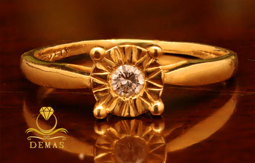 خاتم ألماس - ذهب 18