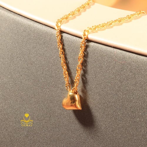 قلادة ذهب قلب ناعم عيار 18 طول 16 إنش – وزن 1.2 جر...