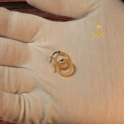 حلق دائري ذهب صافي عيار 18