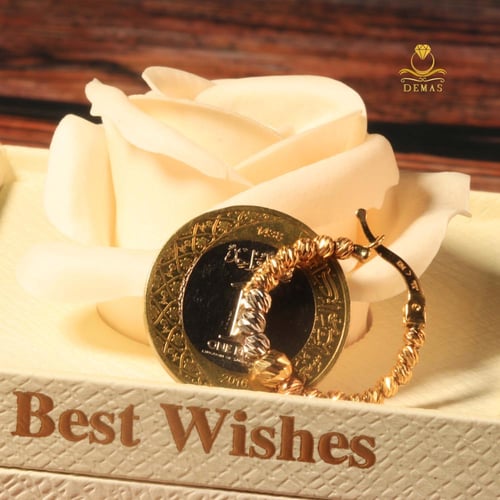 حلق ذهب بابلز 3 ألوان عيار 18