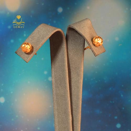 حلق كروي تصميم مميز ذهب صافي عيار 21