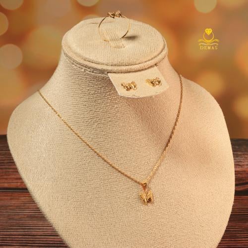 طقم ذهب عيار 18 وزن 1.1 جرام صغير طول 16 انش – فرا...