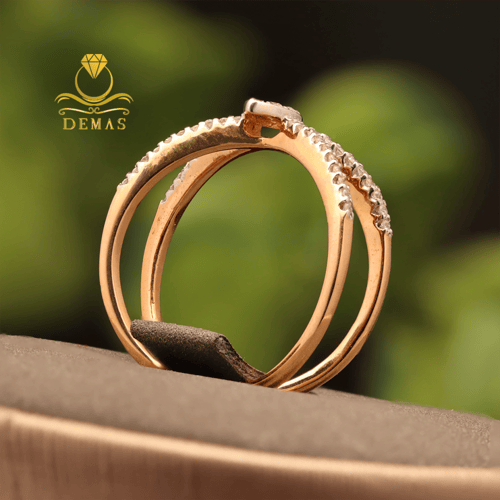 خاتم ألماس روز قولد - ذهب 18