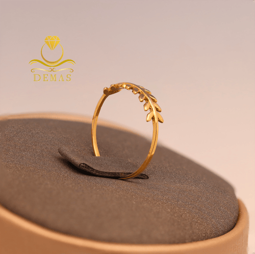 خاتم ورق الشجر عيار 18