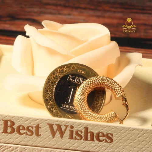حلق ذهب دائري عيار 18