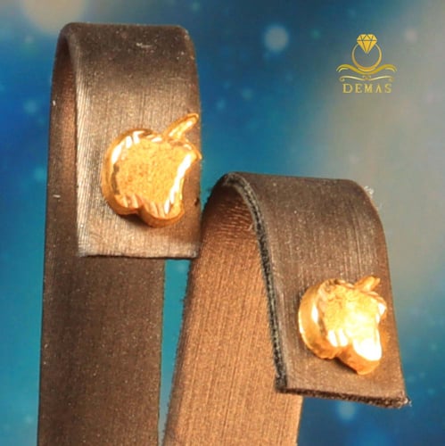 طقم ناعم بتصميم تفاحة ذهب صافي عيار 18