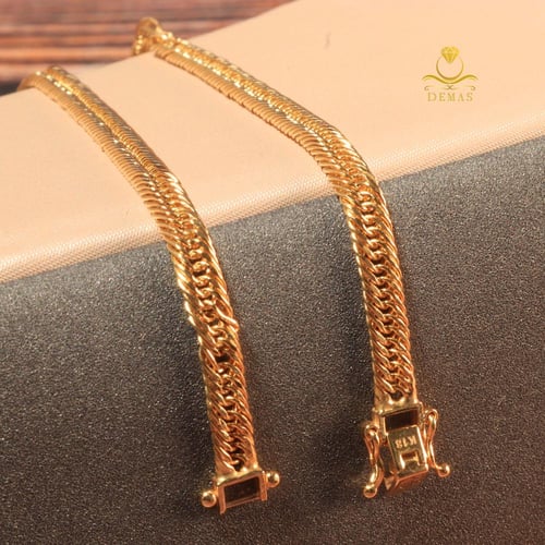 اسوارة ذهب تصميم ياباني عيار 18