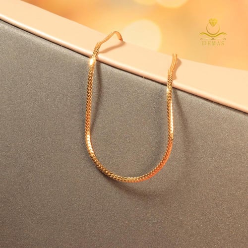 سلسلة ذهب بتصميم سنيك عيار 18