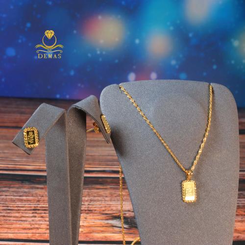 نصف طقم سبيكة الوردة ذهب عيار 18