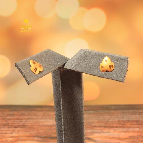 حلق ذهب صغير ناعم عيار 21