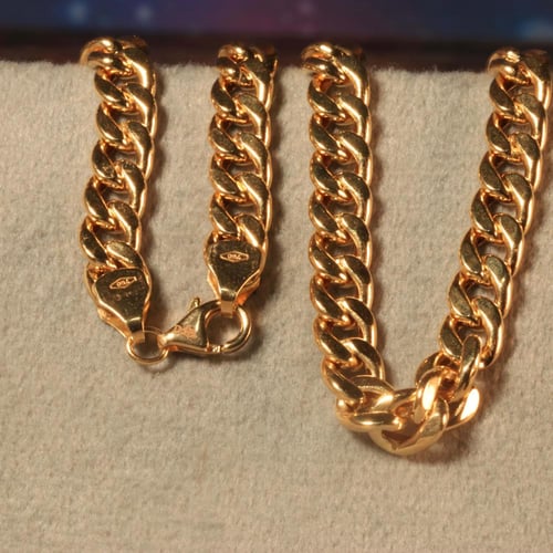 سلسلة جنزير ذهب صافي عيار 18