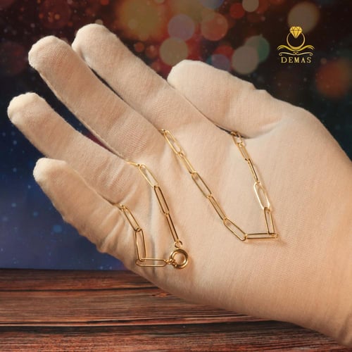 سلسلة بيبر كليب ذهب صافي عيار 18