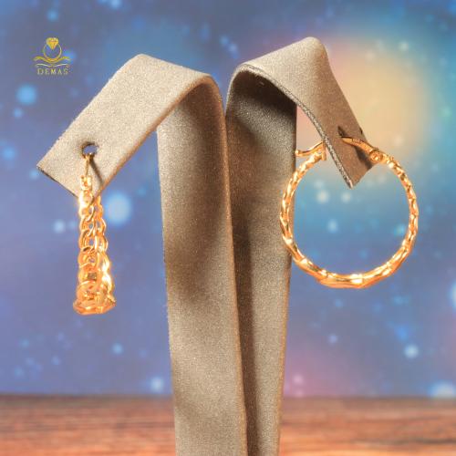 حلق جنزير ذهب صافي عيار 18