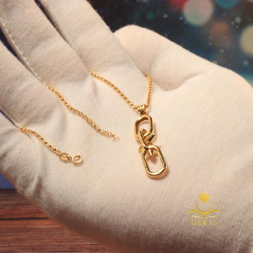 قلادة ذهب تصميم مميز عيار 18