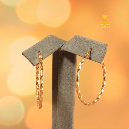 حلق ذهب دائري عيار 18