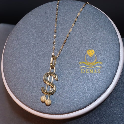 قلادة دولار عيار 18 إيطالي