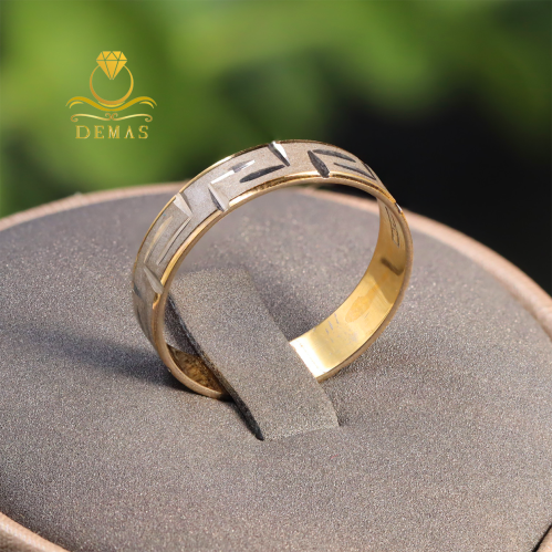 دبله فرزاتشي ابيض واصفر عيار 18