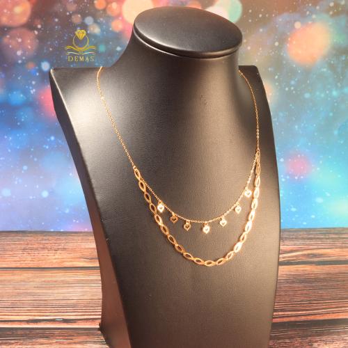 قلادة ذهب دورين تصميم قلوب مميز عيار 21