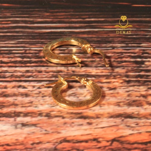 حلق ذهب دائري فلات عيار 18