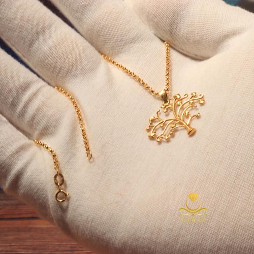 قلادة ذهب تصميم شجرة عيار 18