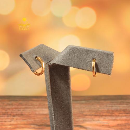 حلق ذهب كليب دائري صغير عيار 18