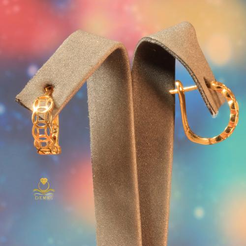 حلق موني كاتشر كليب ذهب صافي عيار 18