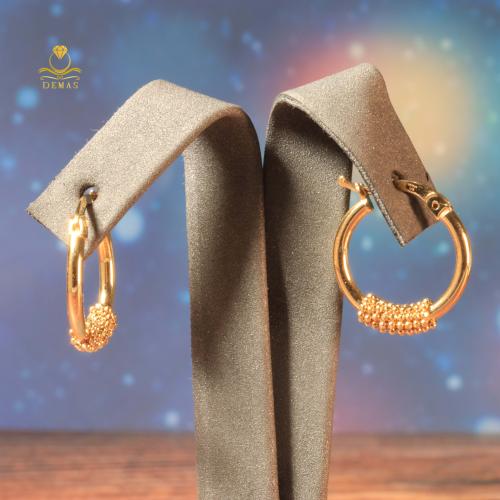 حلق دائري ذهب صافي عيار 18