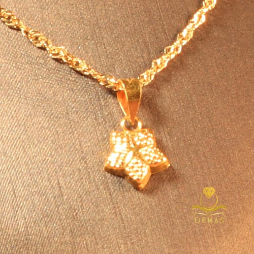 طقم ناعم بتصميم نجمة البحر ذهب صافي عيار 18