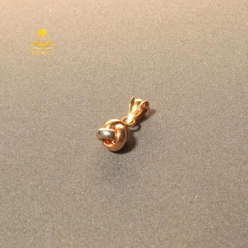 تعليقة ذهب عيار 18 بتصميم عقدة مزدوجة – وزن 0.7 جر...