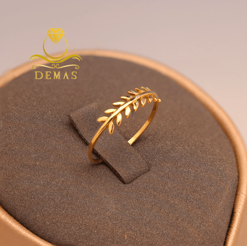 خاتم ورق الشجر عيار 18