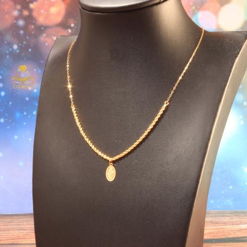 عقد ذهب سبيكة بيضاوية عيار 21