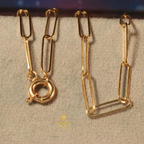 سلسلة بيبر كليب ذهب صافي عيار 18