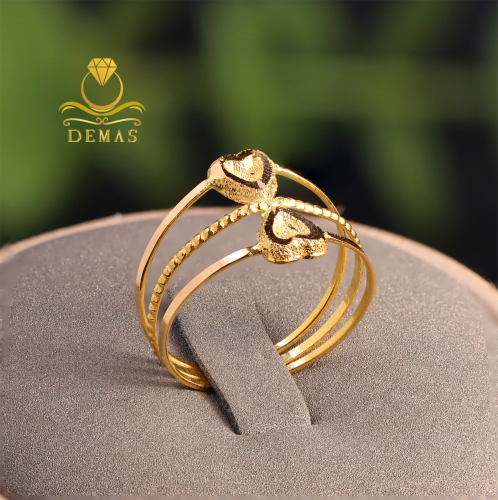 خاتم قلبين عيار 21