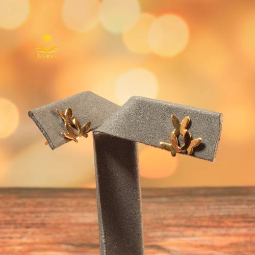 حلق ذهب بتصميم فراشات عيار 18