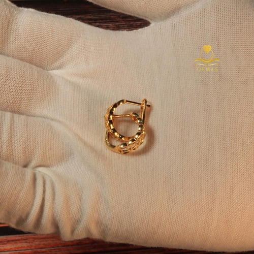 حلق كليب موني كاتشر ذهب صافي عيار 18