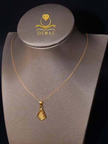 قلادة وردة معين عيار 21