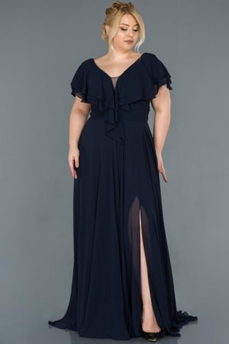 فستان شيفون أنيق بأكمام قصيرة