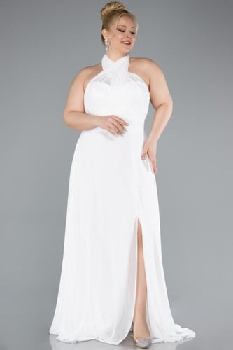 فستان سهرة شيفون بتصميم كتف قابل للتعديل