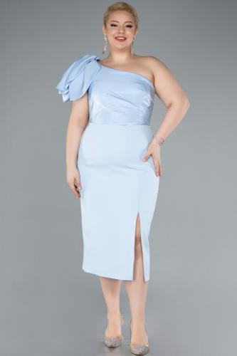 فستان سهرة ميدي بكتف واحد